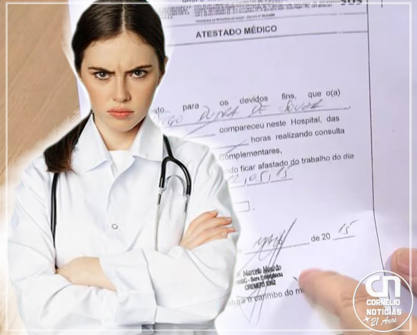 Em Cornélio Procópio, funcionária de empresa altera datas de atestado médico