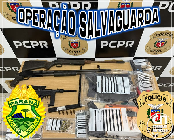 Quatro pessoas são presas e armas apreendidas em Cornélio Procópio