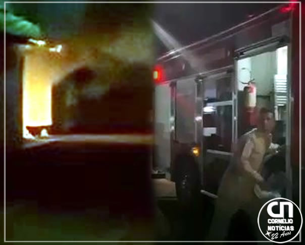 Carro em chamas dentro de motel em Maringá assusta clientes