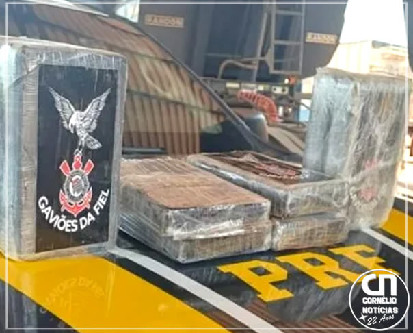 Cocaína milionária é apreendida em pacotes da Gaviões da Fiel