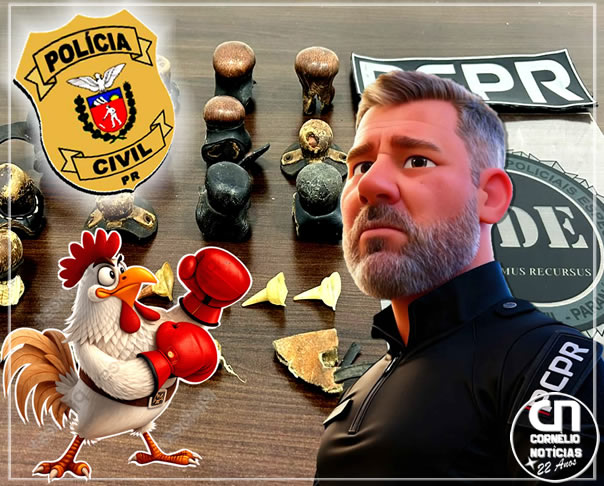 Polícia Civil resgata galo utilizado em rinha de brigas em Cornélio Procópio