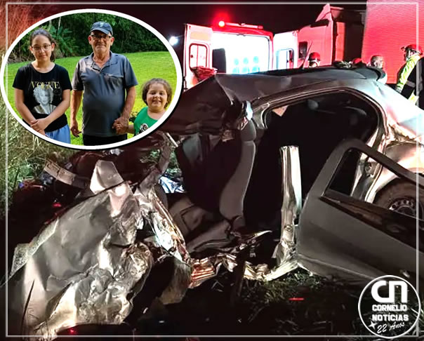 Pai e filhas perdem a vida em acidente na BR-153 em Santo Antônio da Platina