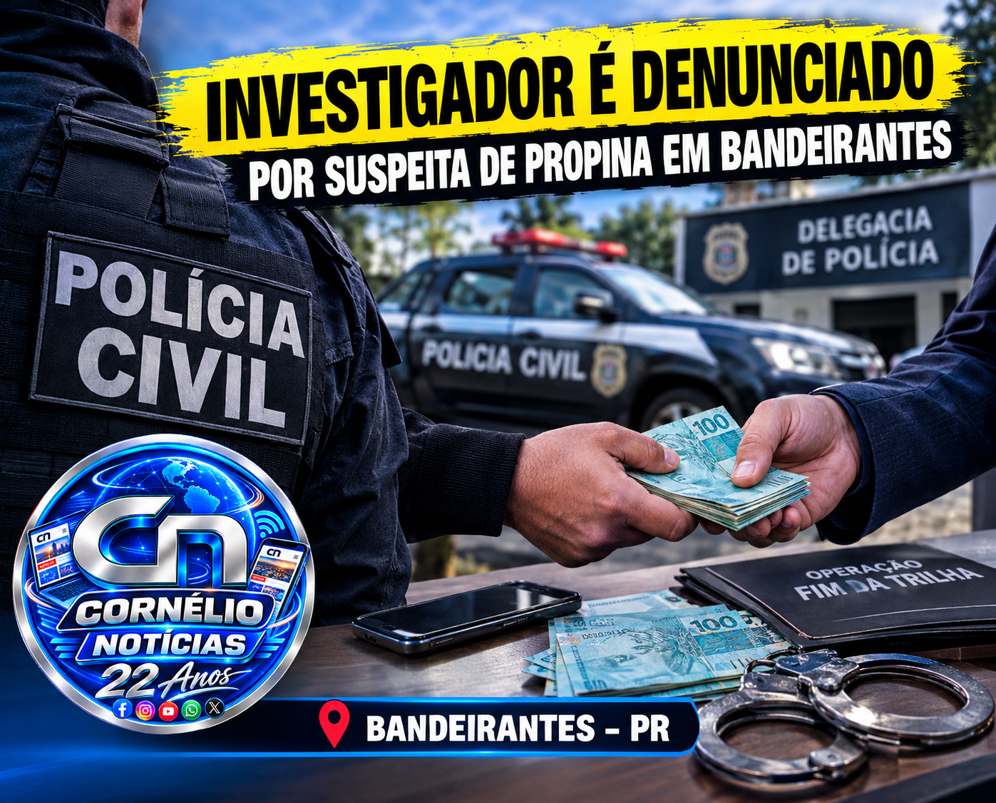 Investigador é denunciado por suspeita de propina