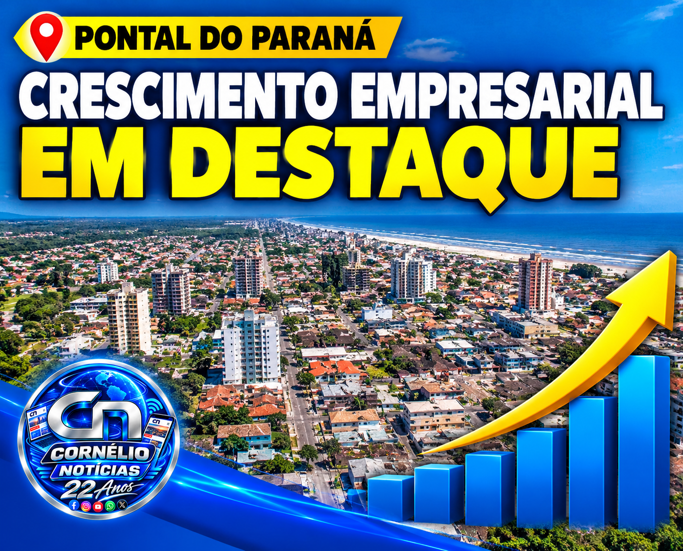 Cidade no litoral Paraná amplia número de empresas em sete anos