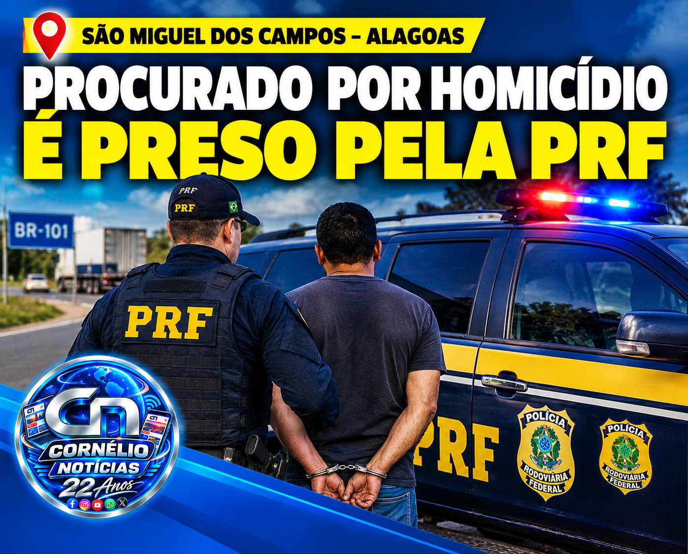 Homem procurado por homicídio em Ponta Grossa é preso no nordeste