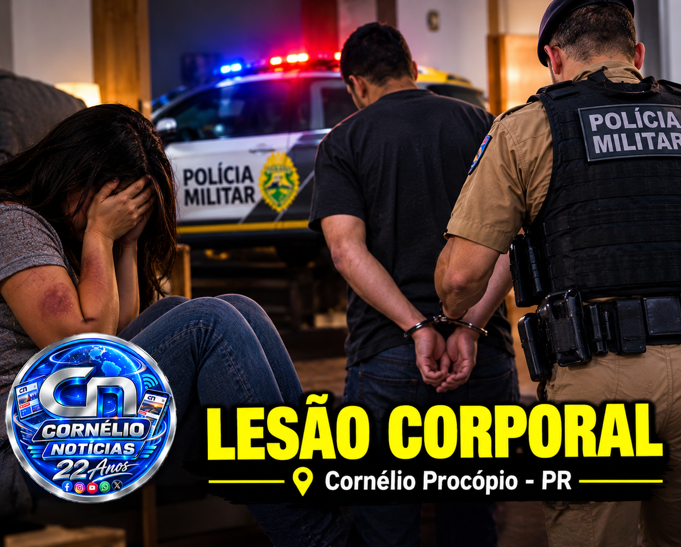 Homem é preso após agressão contra convivente 