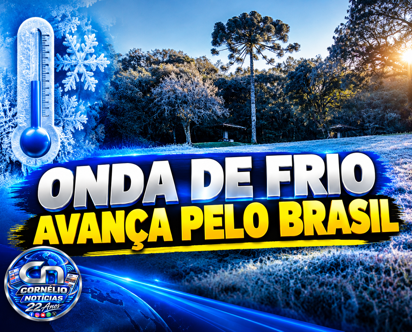 Onda de frio avança pelo Brasil após passagem de ciclone