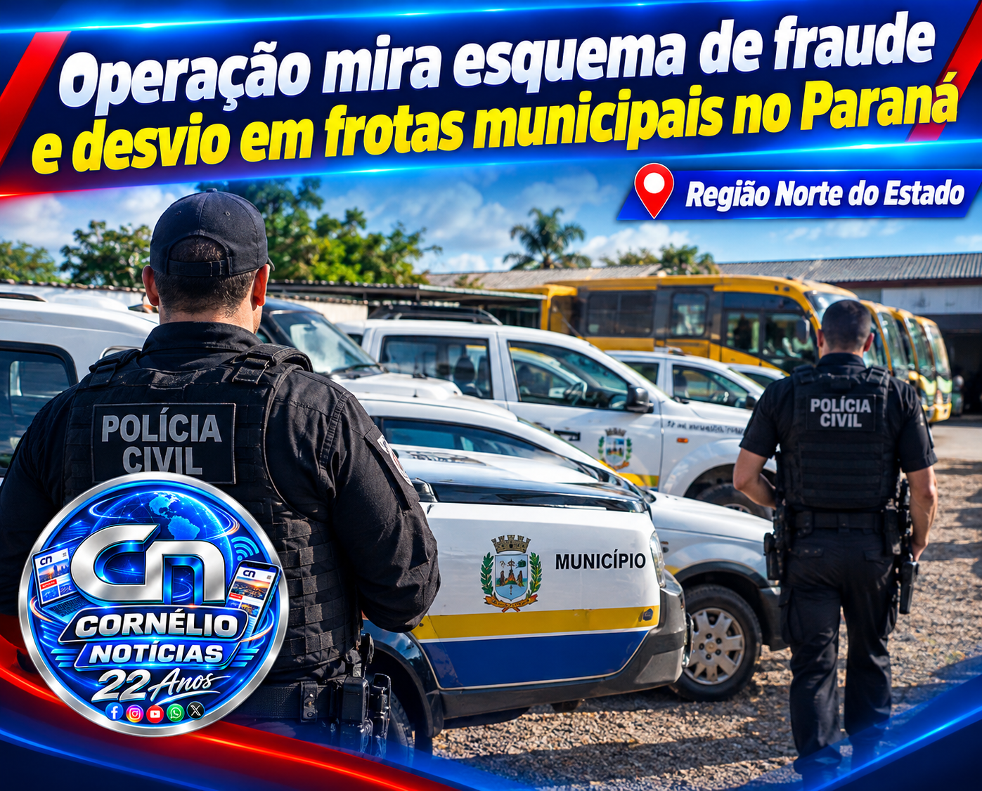 Operação mira esquema criminoso em frotas municipais no Paraná