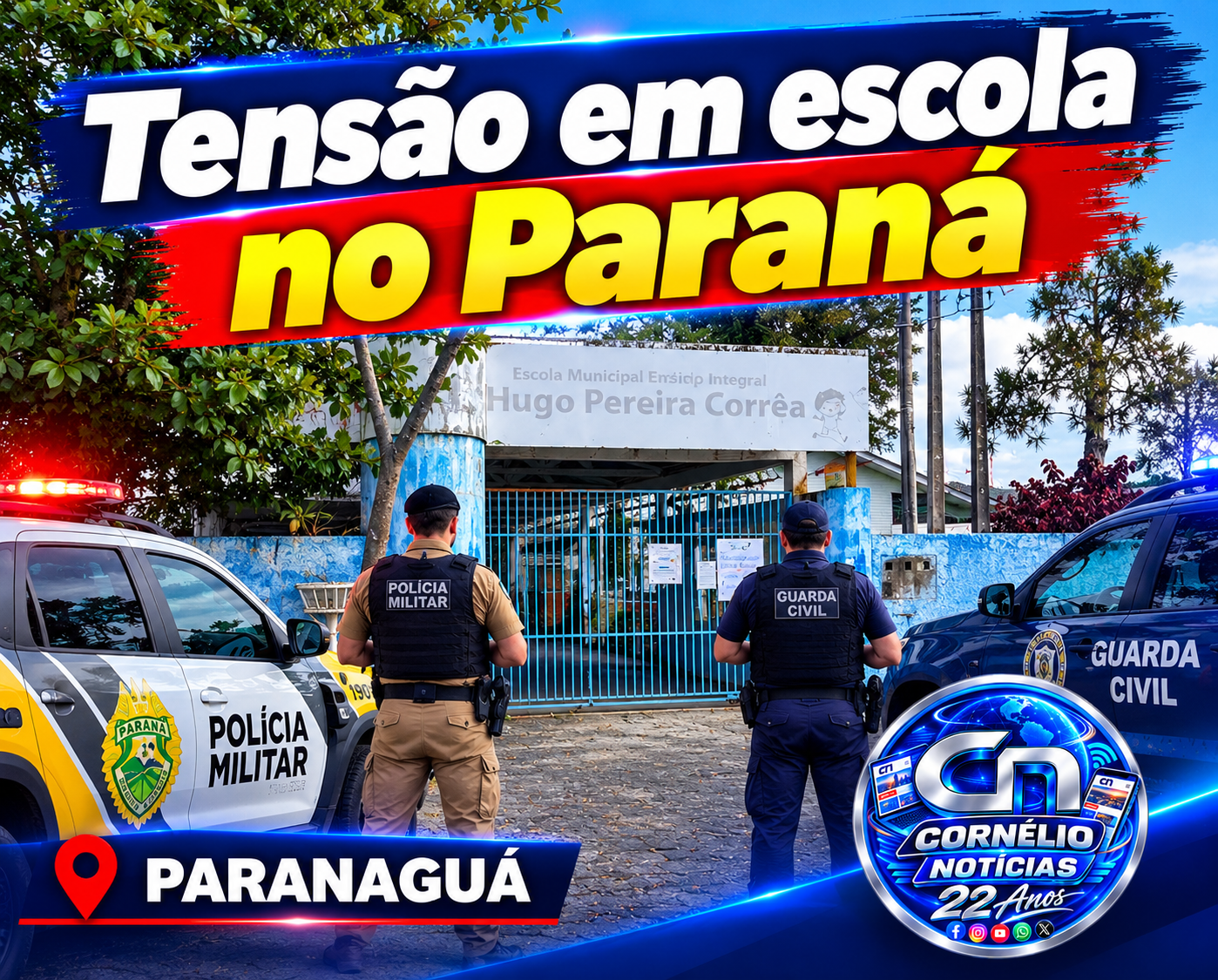 Homem invade escola durante suposta fuga 
