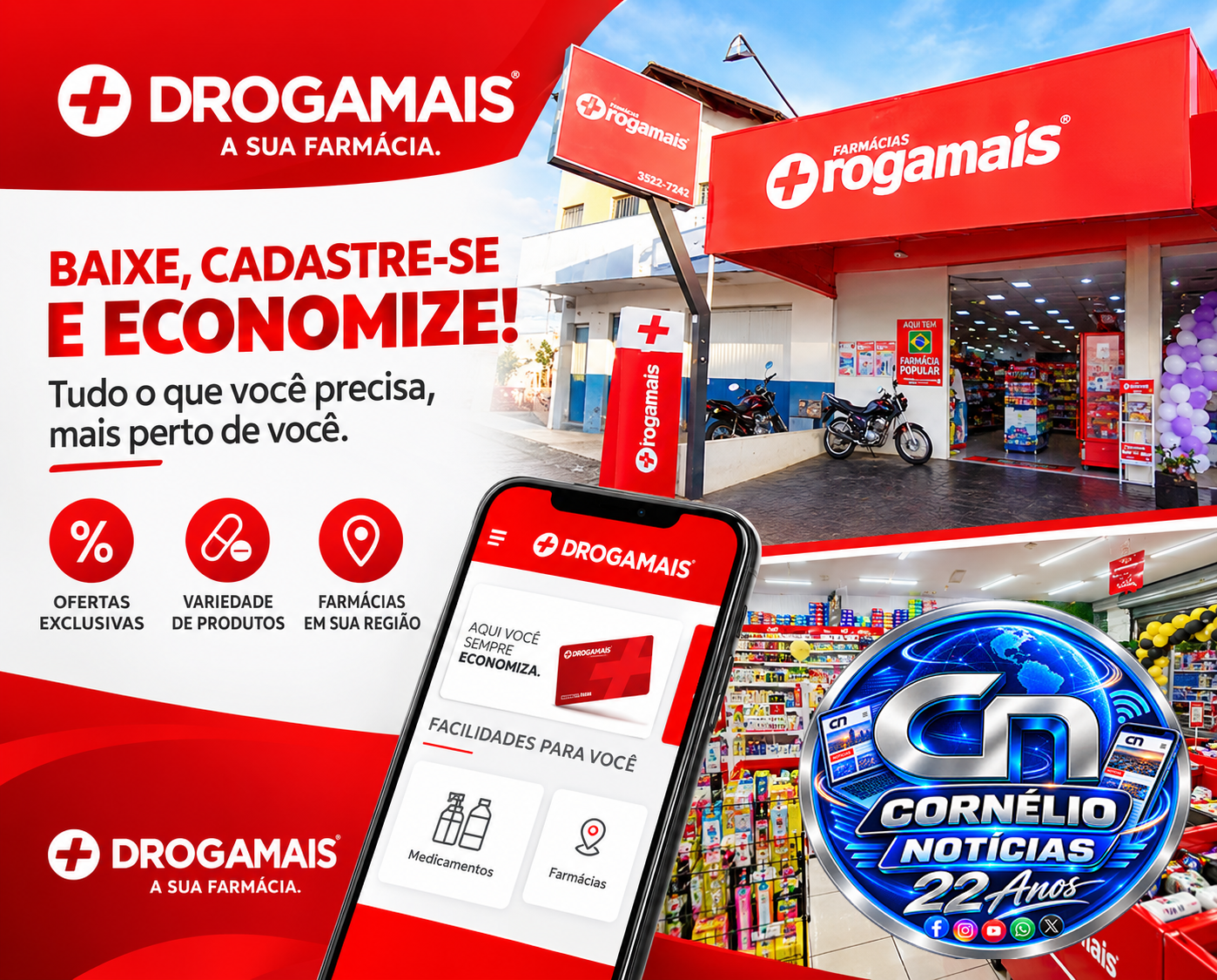  DROGAMAIS São Miguel: compromisso com o seu bem-estar em Cornélio Procópio