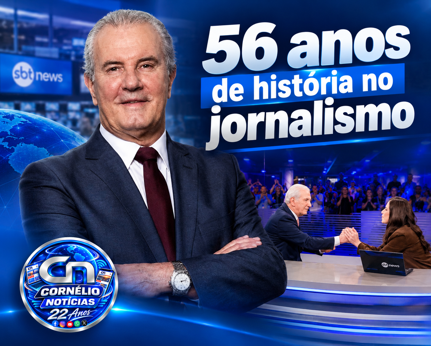Celso Freitas se despede da TV após 56 anos de carreira no jornalismo
