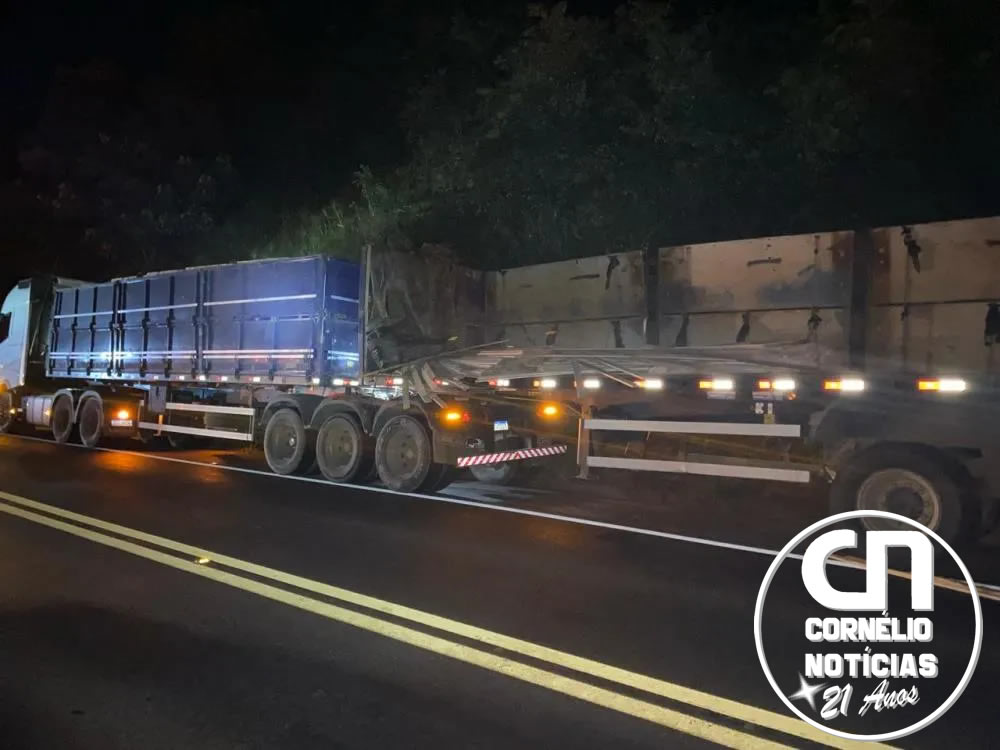 Choque entre caminhões mata motorista em rodovia do Norte Pioneiro
