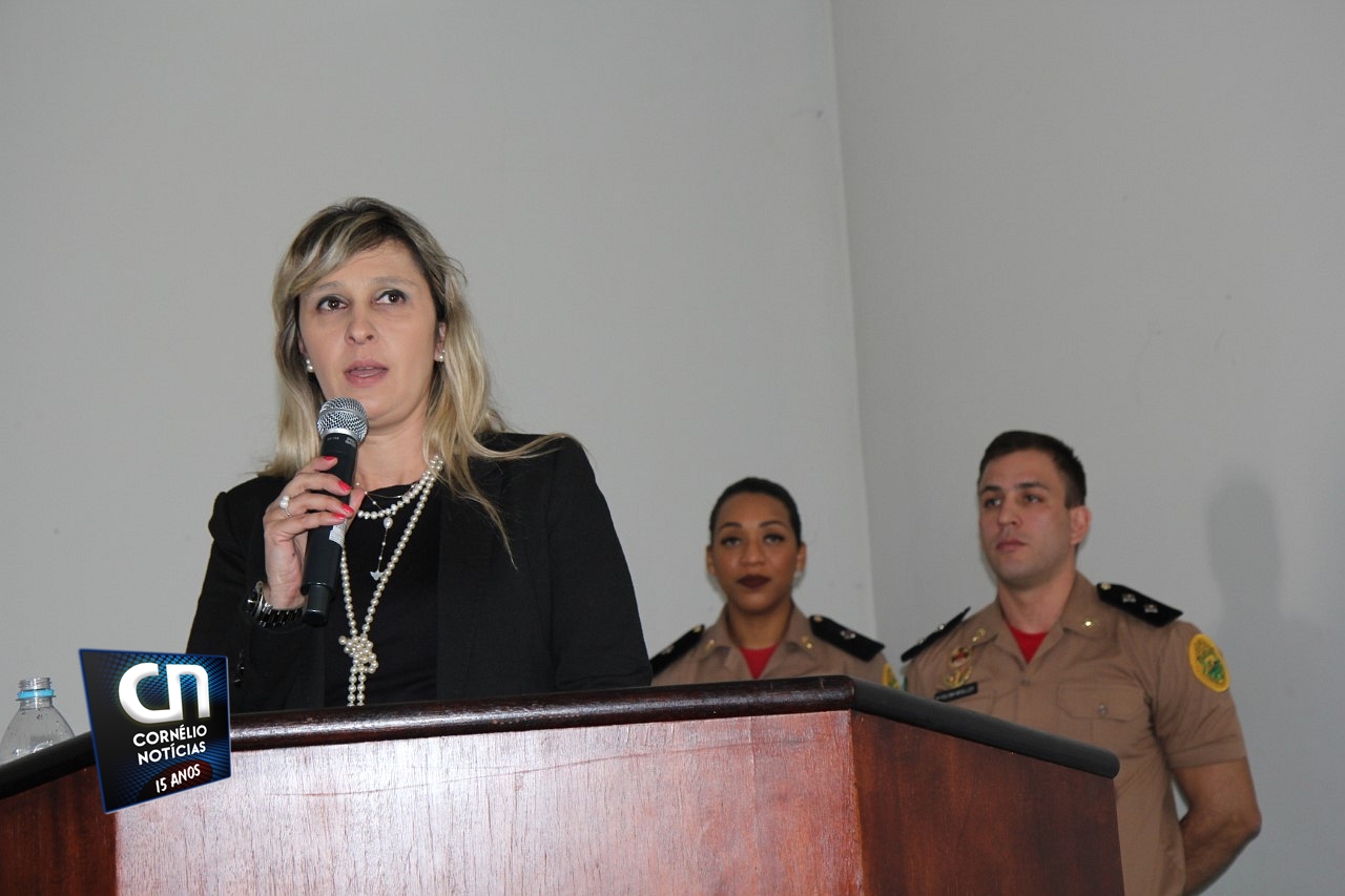 Vice-prefeita Angélica Olchaneski participa de solenidade de troca de Comando no Corpo de Bombeiros de Cornélio Procópio