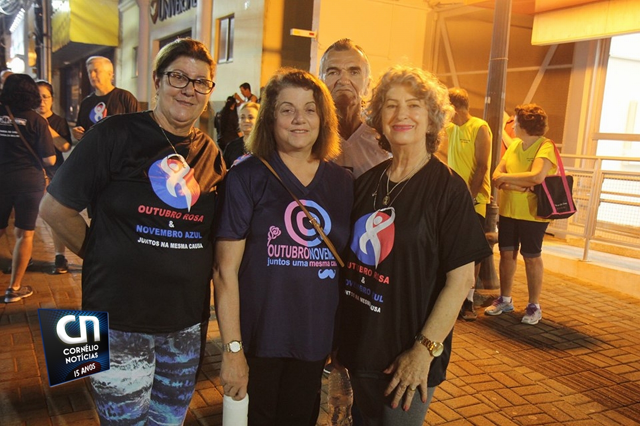 Secretaria de Saúde e NASF promovem 1ª Caminhada Noturna “Outubro Rosa e Novembro Azul” em Cornélio Procópio